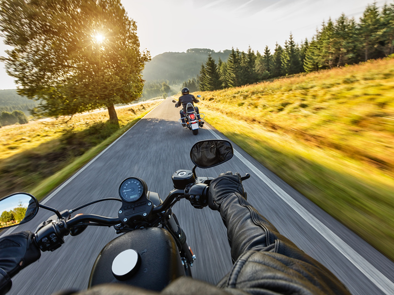 Motorradfahrer auf Tour